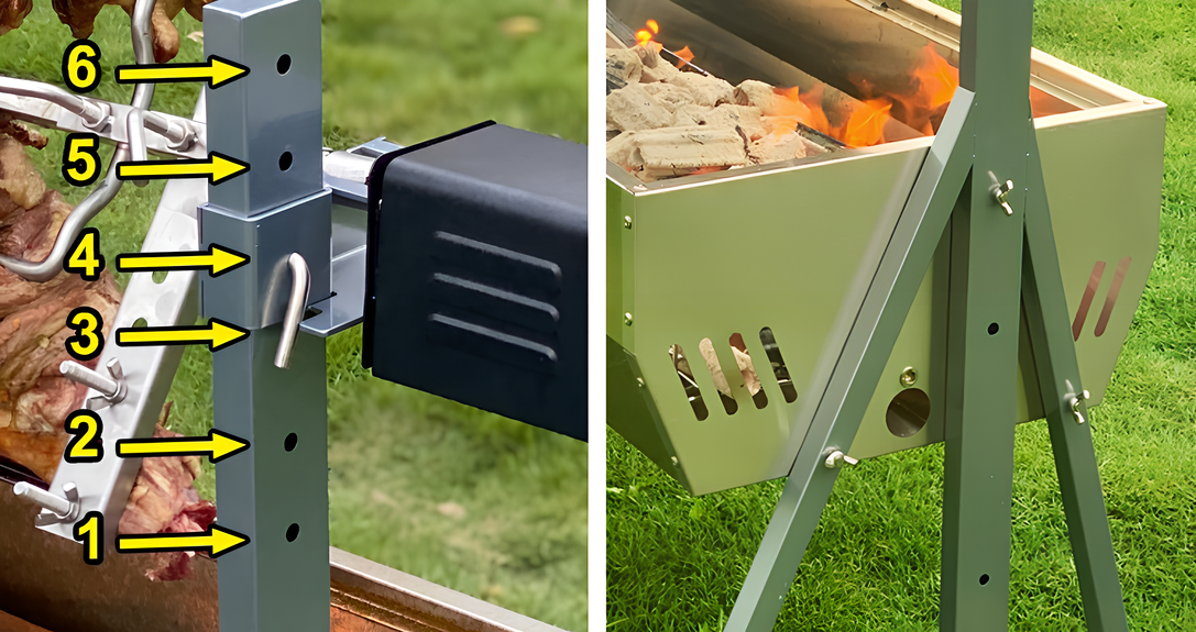 electric and charcoal rotisserie grill