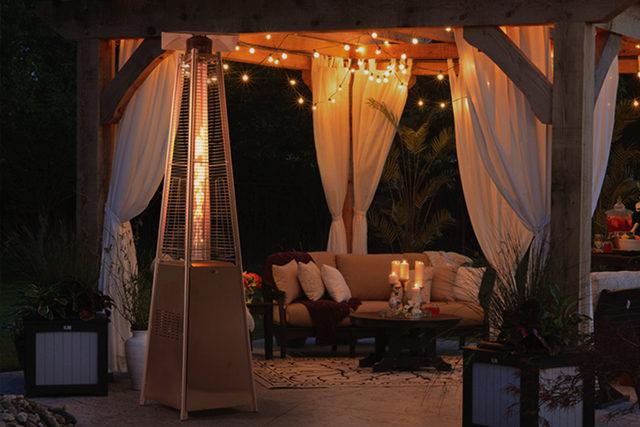 Pyramid Glass Tube Patio Heater