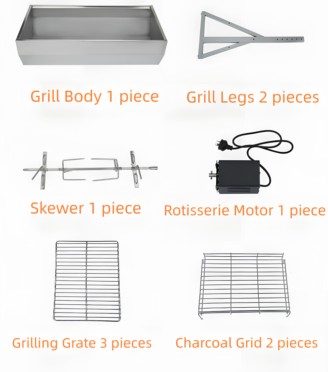 electric and charcoal rotisserie grill