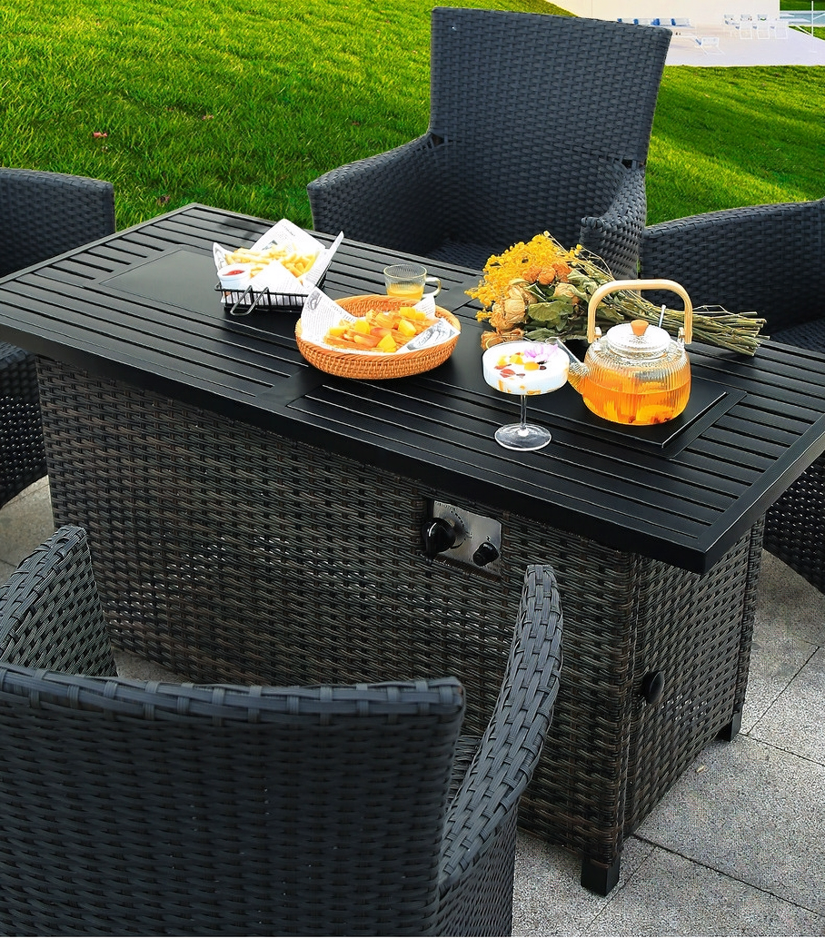 Glass Gas Firepit table B