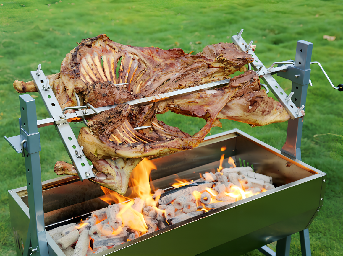 electric and charcoal rotisserie grill