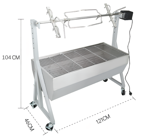 electric and charcoal rotisserie grill