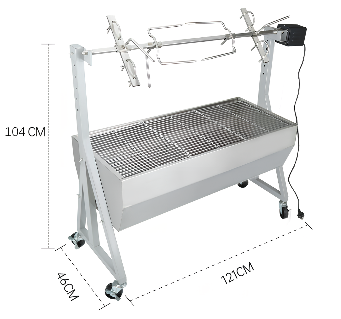 electric and charcoal rotisserie grill