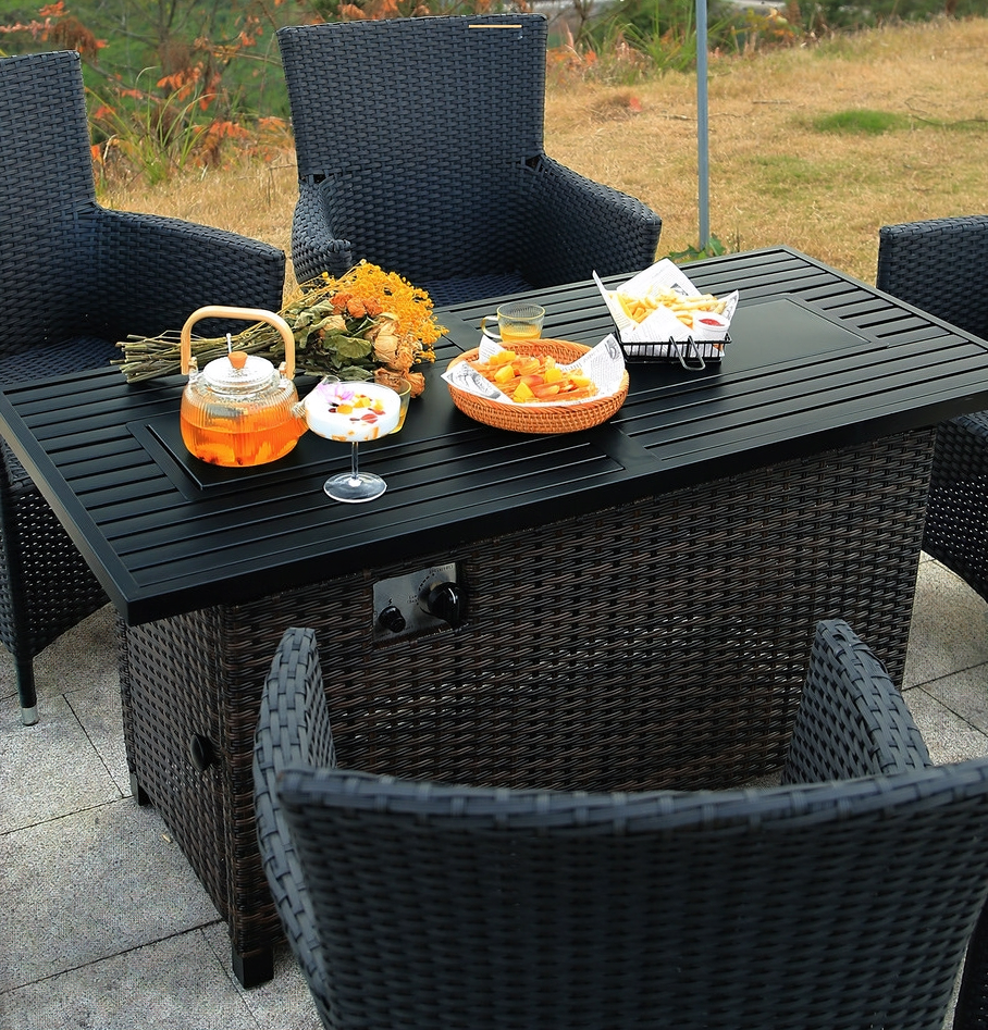 Glass Gas Firepit table B