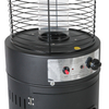 Stainless Steel Round Glass Tube Heater Black