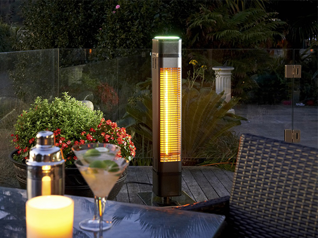 Freestanding Electric Outdoor Heater with Speaker