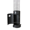 Stainless Steel Round Glass Tube Heater Black