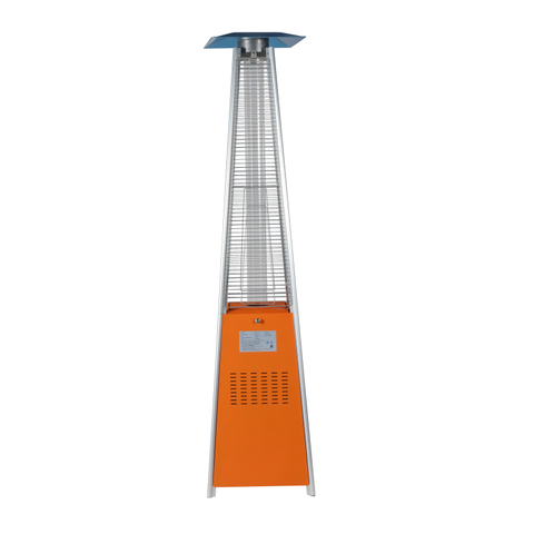 Pyramid Glass Tube Patio Heater orange